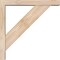 Ekena Millwork Traditional Block Smooth Bracket w/ Offset Brace, Douglas Fir, 3 1/2"W x 18"D x 18"H BKT0402X18X18TRA05SDF - alternate 3